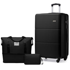 Hard Shell Travel Bags Luggage Carry-on Set Black