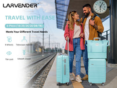 Suitcase Luggage Sets Classic Travel Bags 5 Pieces Sky Blue