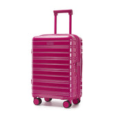 Airline-approved Larvender 20-inch suitcase featuring TSA security lock and collapsible storage design