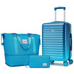 Hardside Carry on Luggage Set 3 Piece Ocean Breeze