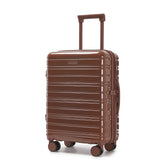 LARVENDER Luggage 20Inch Expandable PC+ABS Carry-On Luggage for Women Men