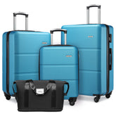 Hard Shell Travel Bags Luggage Carry-on Set Blue