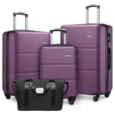 Hard Shell Travel Bags Luggage Carry-on Set Purple