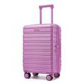 Airline-approved Larvender 20-inch suitcase featuring TSA security lock and collapsible storage design