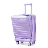 Larvender Airline Compliant 20-inch Front Opening Carry-On Luggage with Reliable TSA Lock