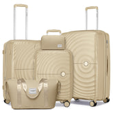PP Soft Luggage Set 5 Piece With Travel Backpack Khaki