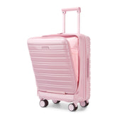 LARVENDER Classic Pink 20-Inch Carry-On Suitcase with TSA Lock and Smooth, Silent Wheels