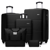 Hard Shell Travel Bags Luggage Carry-on Set Black