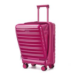 Front Opening Design Larvender 20-inch Carry-On Luggage, Airline Compliant & TSA Lock Included