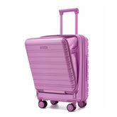 Larvender Front Opening 20-inch Carry-On Luggage, Airline Compliant with TSA Lock
