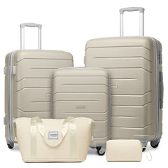 20/24/28 Inch PP Hard Shell Luggage 5 Piece Shell Grey