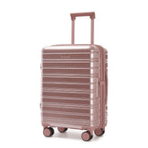 LARVENDER 20-inch Elegant Rose Gold Luggage with Spinner Wheels TSA Lock