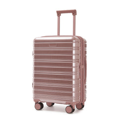 LARVENDER 20-inch Elegant Rose Gold Luggage with Spinner Wheels TSA Lock