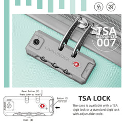 Hardside Luggage Set 6 piece With Duffel & Toiletry Bag Mint Green