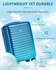 Hardside Carry on Luggage Set 3 Piece Ocean Breeze