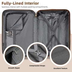 Hardside Luggage Set 6 piece With Duffel & Toiletry Bag Blue