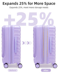 Larvender Airline Compliant 20-inch Front Opening Carry-On Luggage with Reliable TSA Lock