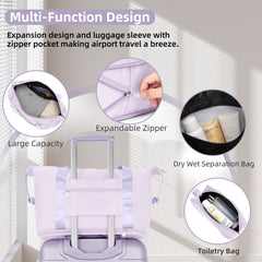 Suitcase Luggage Sets Classic Travel Bags 5 Pieces Lavender