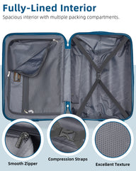 Hardside Carry on Luggage Set 3 Piece Ocean Breeze