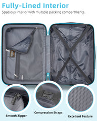 Hardside Carry on Luggage Set 3 Piece Cotton Candy