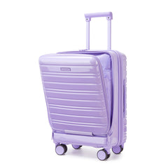 Larvender Airline Compliant 20-inch Front Opening Carry-On Luggage with Reliable TSA Lock