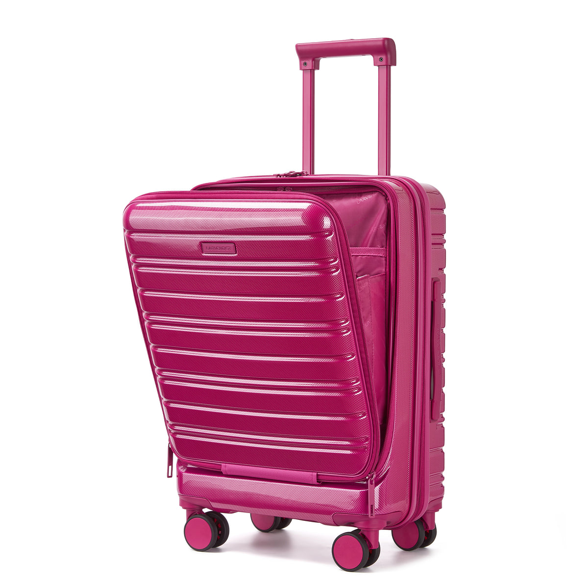 Front Opening Design Larvender 20-inch Carry-On Luggage, Airline Compliant & TSA Lock Included