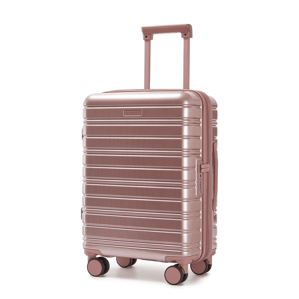 LARVENDER 20-inch Elegant Rose Gold Luggage with Spinner Wheels TSA Lock