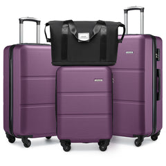 Hard Shell Travel Bags Luggage Carry-on Set Purple