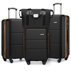 Hard Shell Travel Bags Luggage Carry-on Set Black Blown