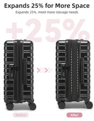 Larvender Airline-compliant 20-inch luggage with TSA lock and collapsible design