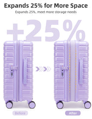 Collapsible Larvender 20-inch travel luggage – Airline compliant carry-on with integrated TSA lock