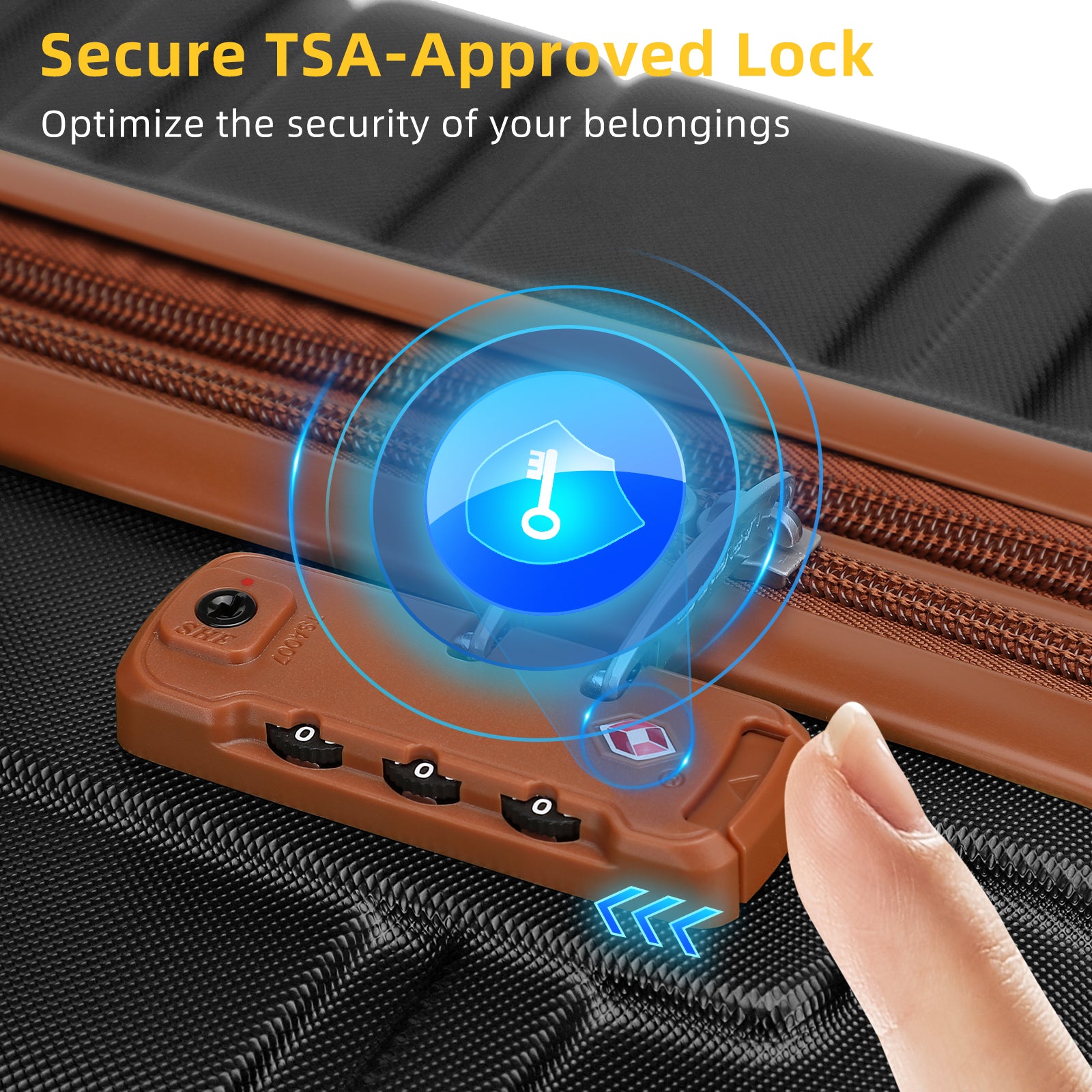 Suitcase Luggage Sets Classic Travel Bags 5 Pieces Black